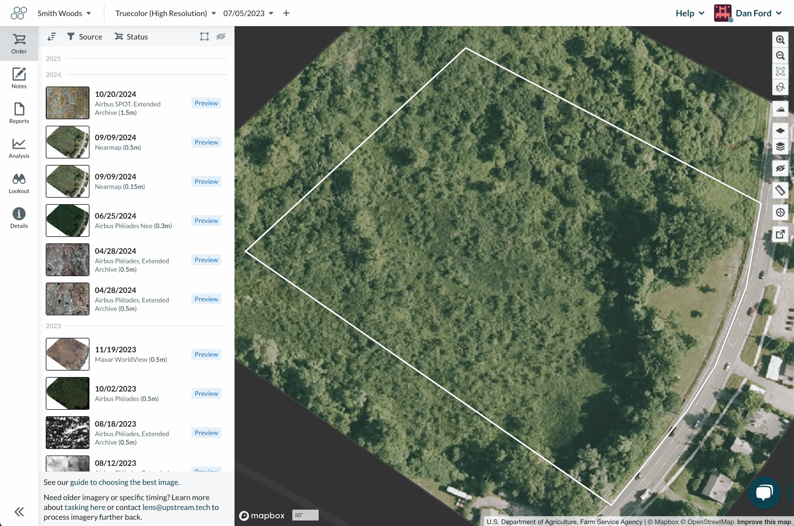 Upstream Tech Lens and Landscape integration